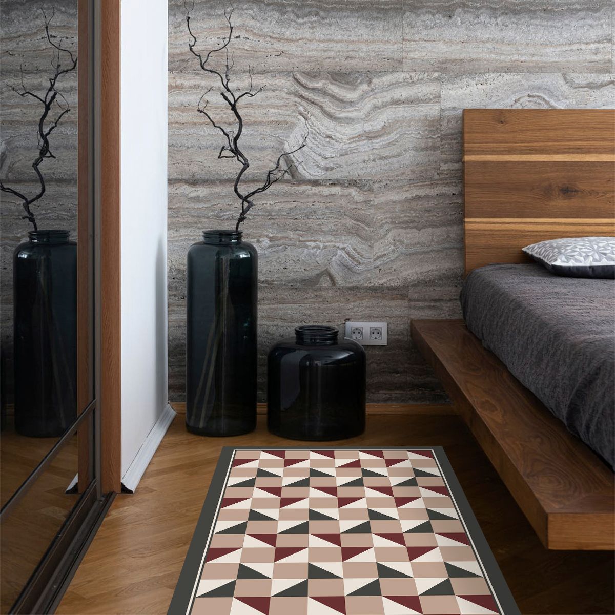 ALFOMBRA VINÍLICA LIVING TABLERO REDWOOD 70X100 CM - 4