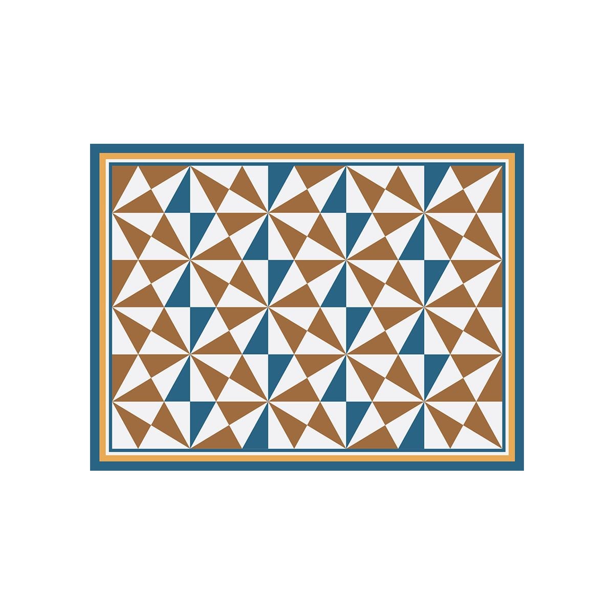 ALFOMBRA VINÍLICA LIVING PIRÁMIDE OCEAN 50X70 CM - 1