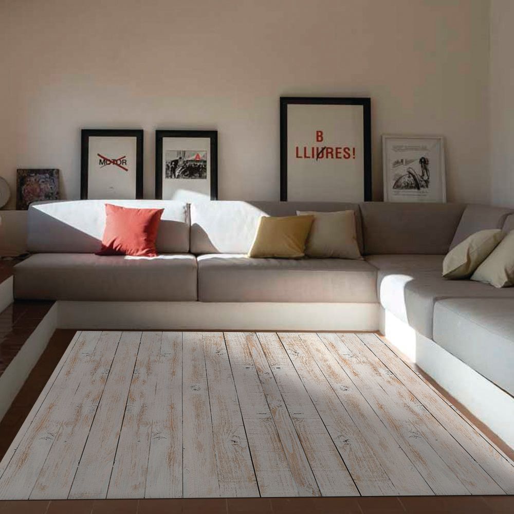 ALFOMBRA VINÍLICA MADERA VINTAGE NATURAL 140X220 CM - 4