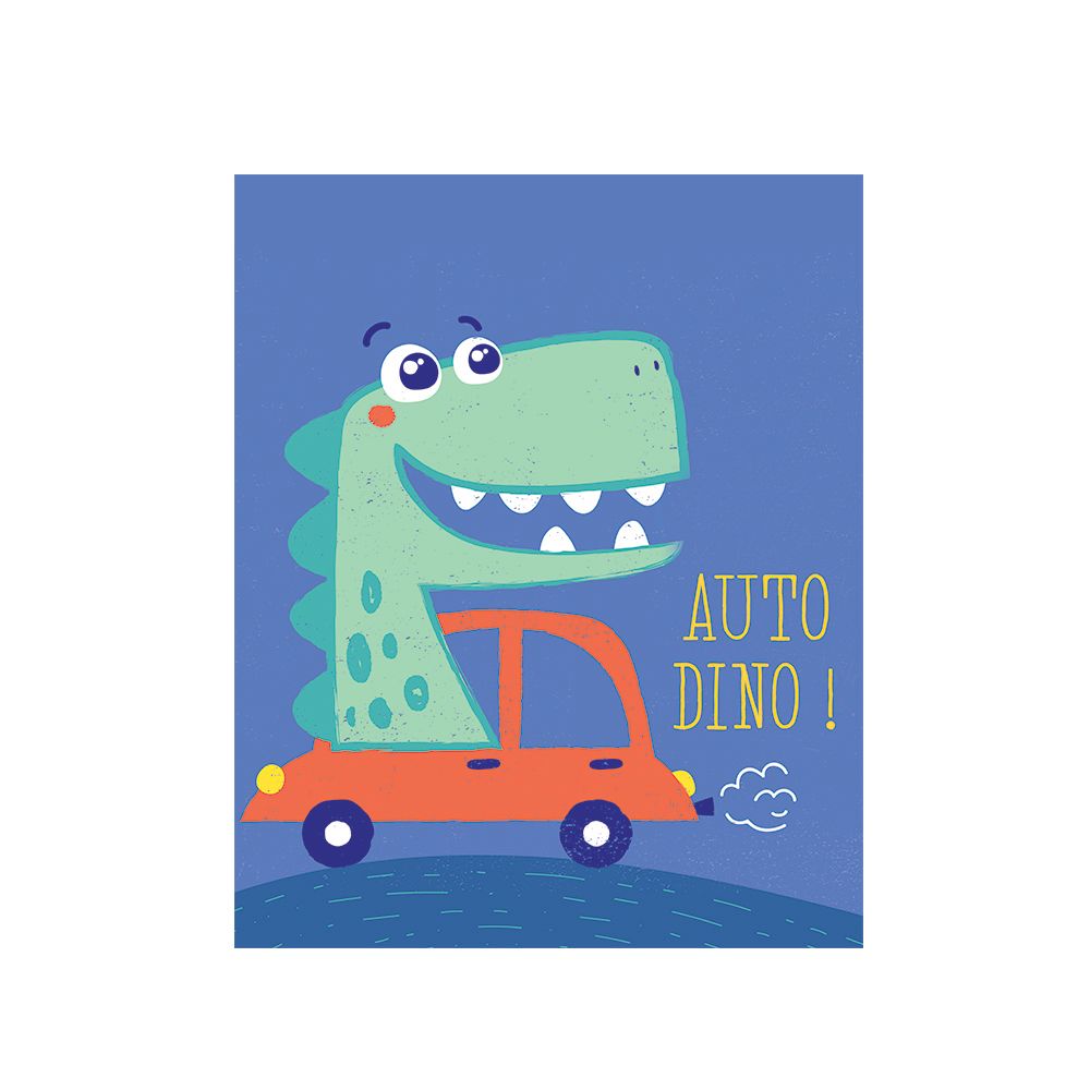 ALFOMBRA VINÍLICA INFANTIL AUTO DINO 110X140 CM - 1