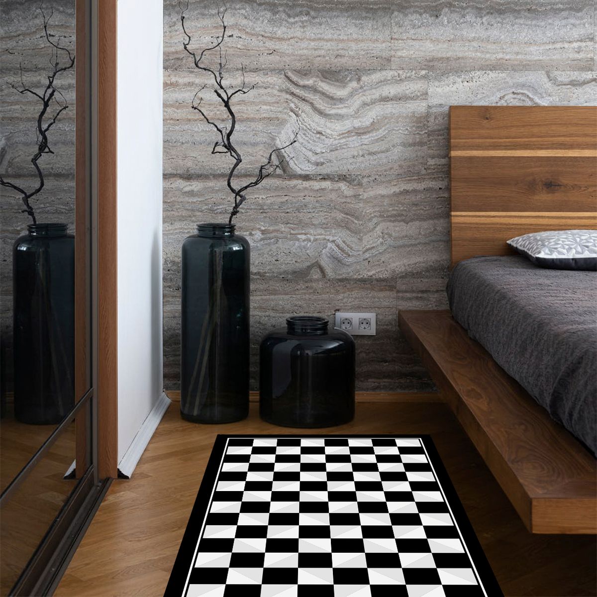 ALFOMBRA VINÍLICA  TABLERO BLACK MIRROR 140X160 CM - 4
