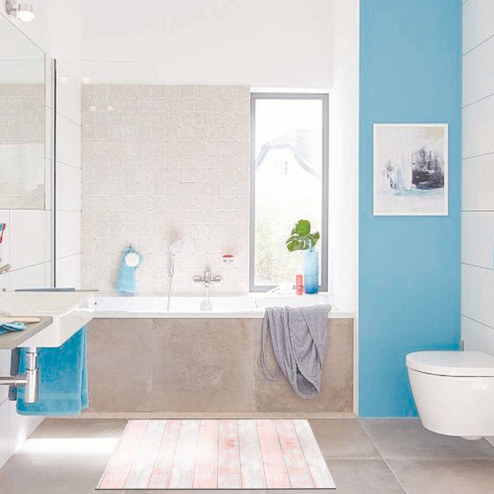 ALFOMBRA VINÍLICA MADERA VINTAGE PALO ROSA 140X160 CM - 2