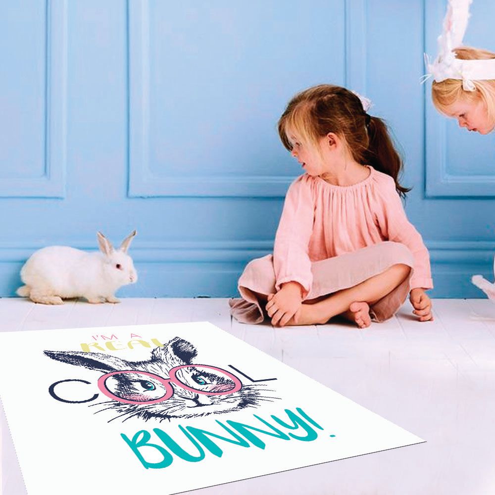 ALFOMBRA VINÍLICA PET COOL BUNNY 70X70 CM - 2