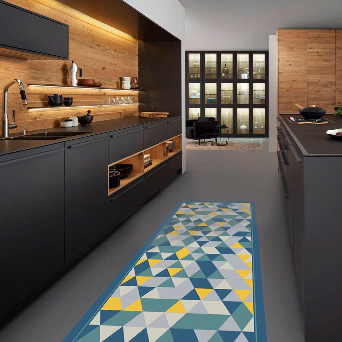 ALFOMBRA VINÍLICA LIVING PRISMA ORION BLUE 70X140 CM - 5