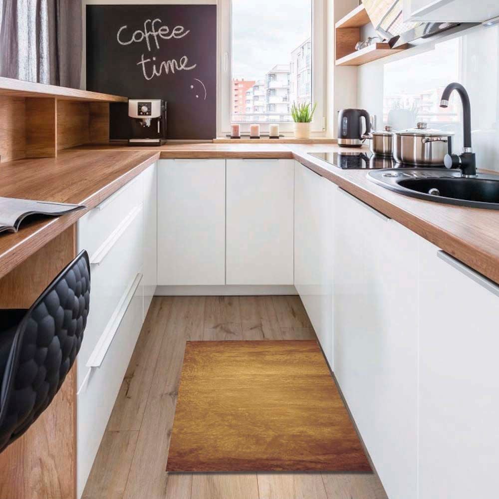 ALFOMBRA VINÍLICA CEMENTO OCRE 50X70 CM - 4
