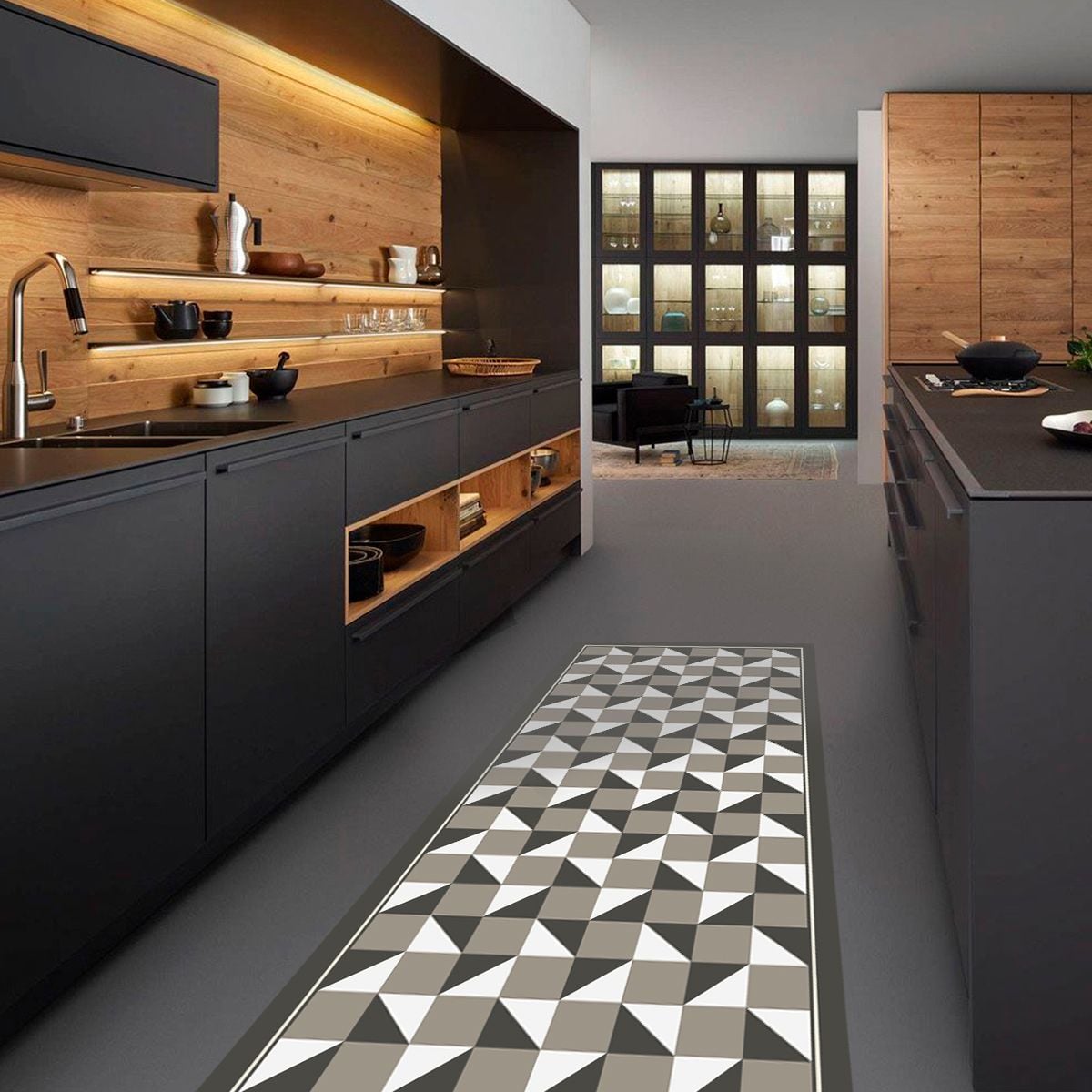 ALFOMBRA VINÍLICA LIVING TABLERO TITANIUM 50X70 CM - 5