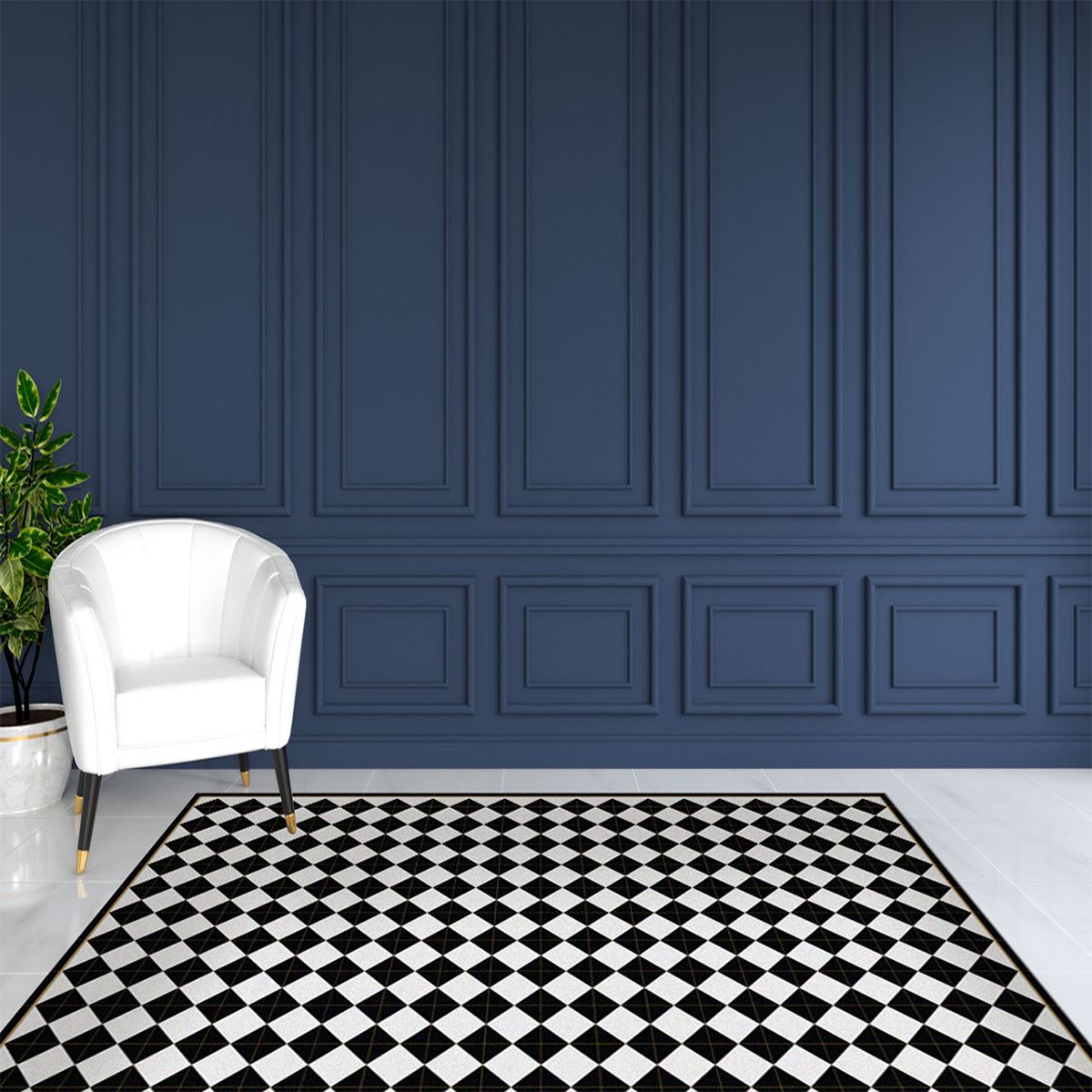 ALFOMBRA VINÍLICA ROMBO DAMA GOLDEN LINE 50X70 CM - 8