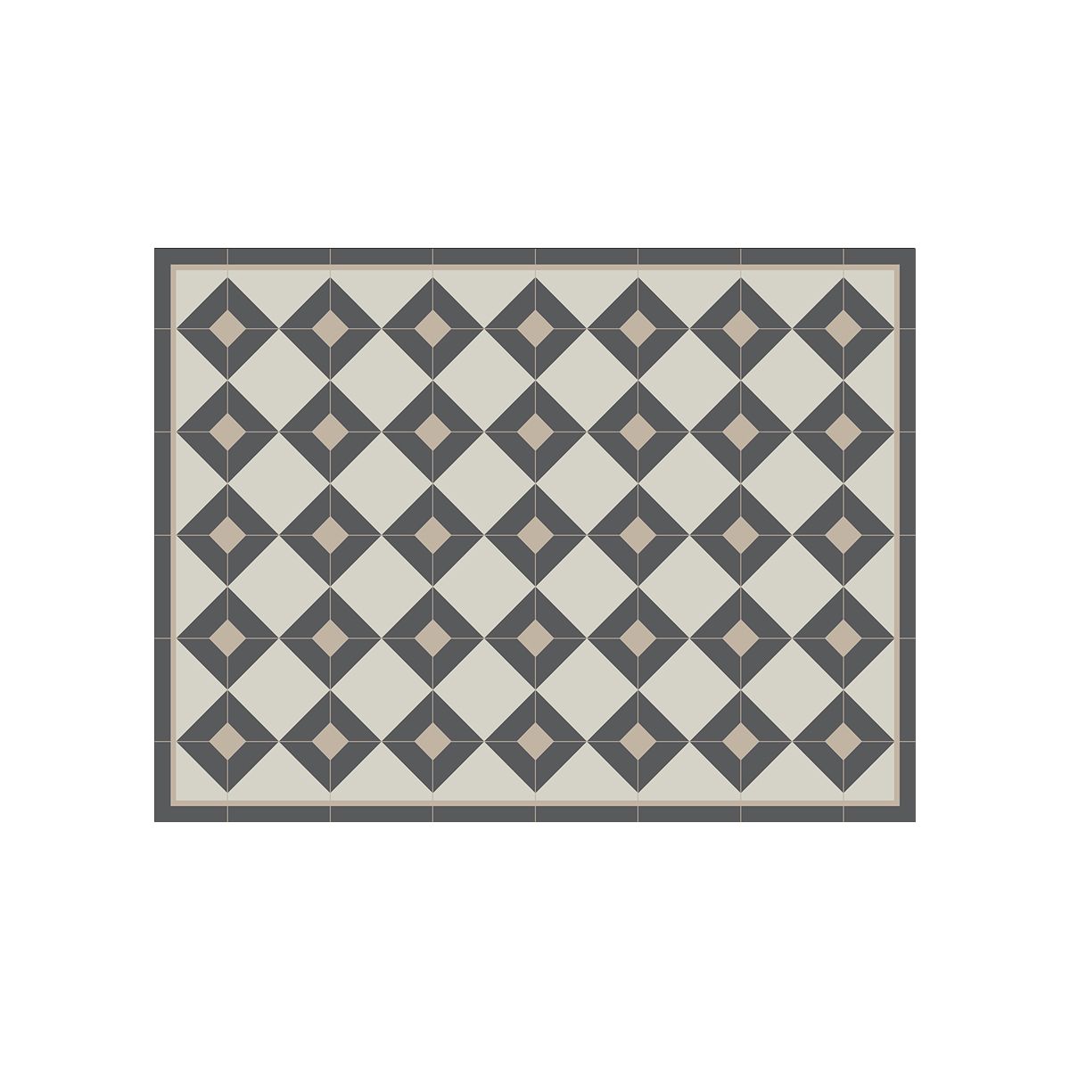 ALFOMBRA VINÍLICA ROMBO DAMA VINTAGE 140X220 CM - 1