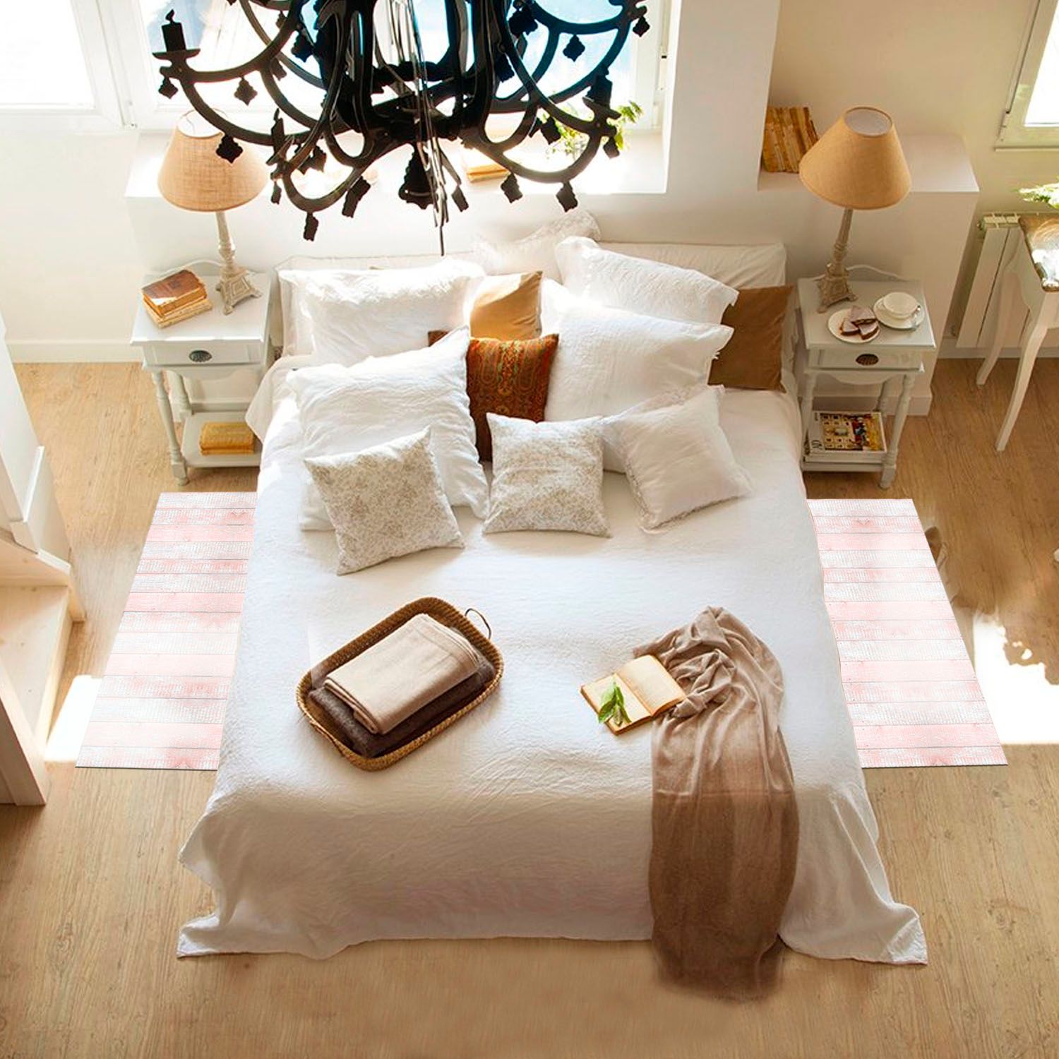 ALFOMBRA VINÍLICA MADERA VINTAGE PALO ROSA 50X70 CM - 6