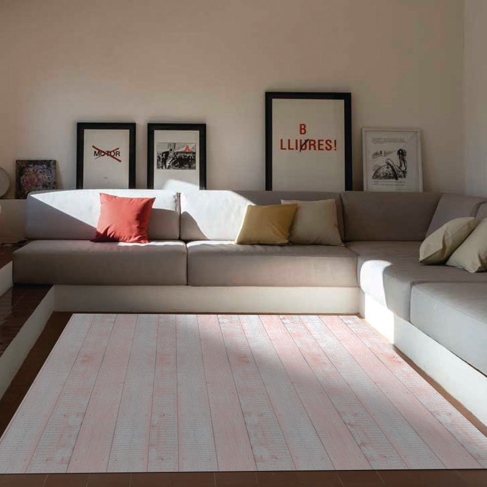 ALFOMBRA VINÍLICA MADERA VINTAGE PALO ROSA 50X70 CM - 8