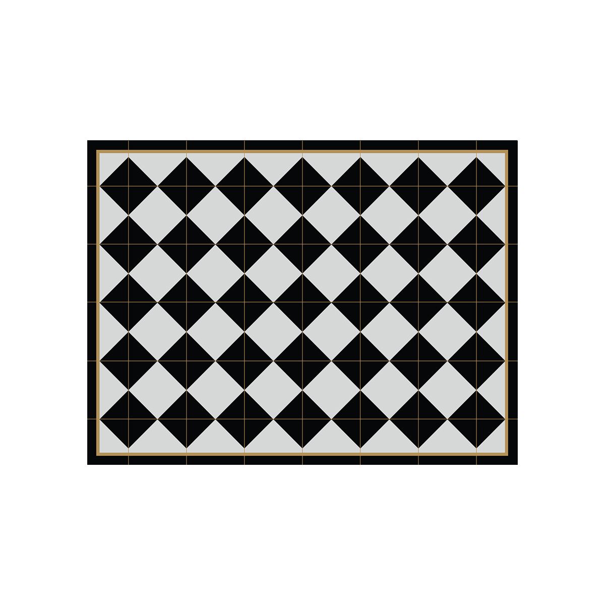 ALFOMBRA VINÍLICA ROMBO DAMA GOLDEN LINE 140X160 CM - 1
