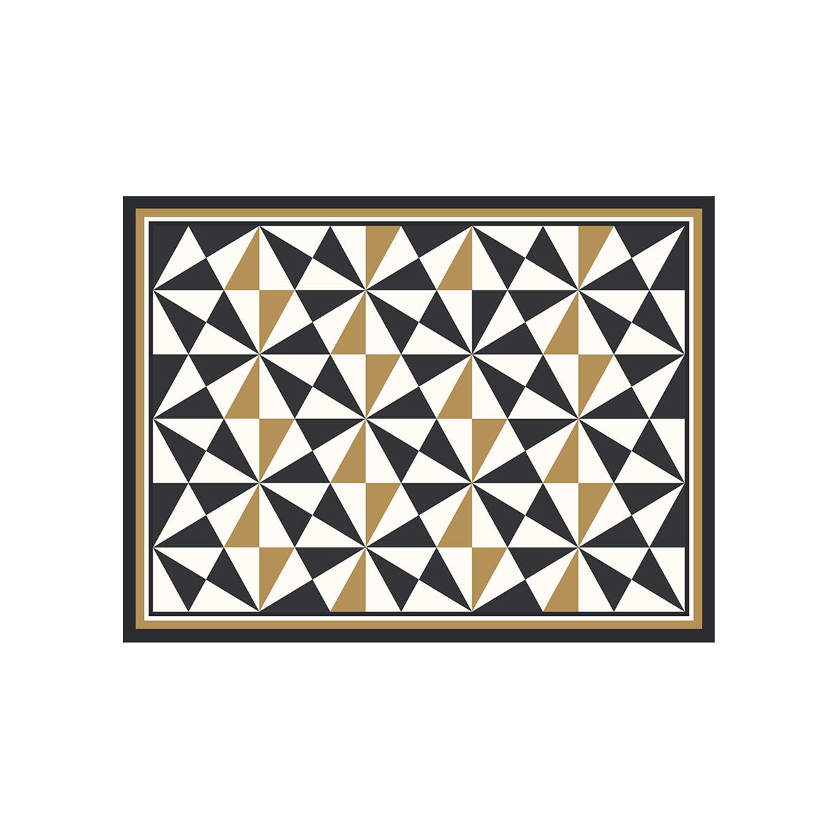 ALFOMBRA VINÍLICA  PIRÁMIDE BLACK GOLD 70X140 CM - 1