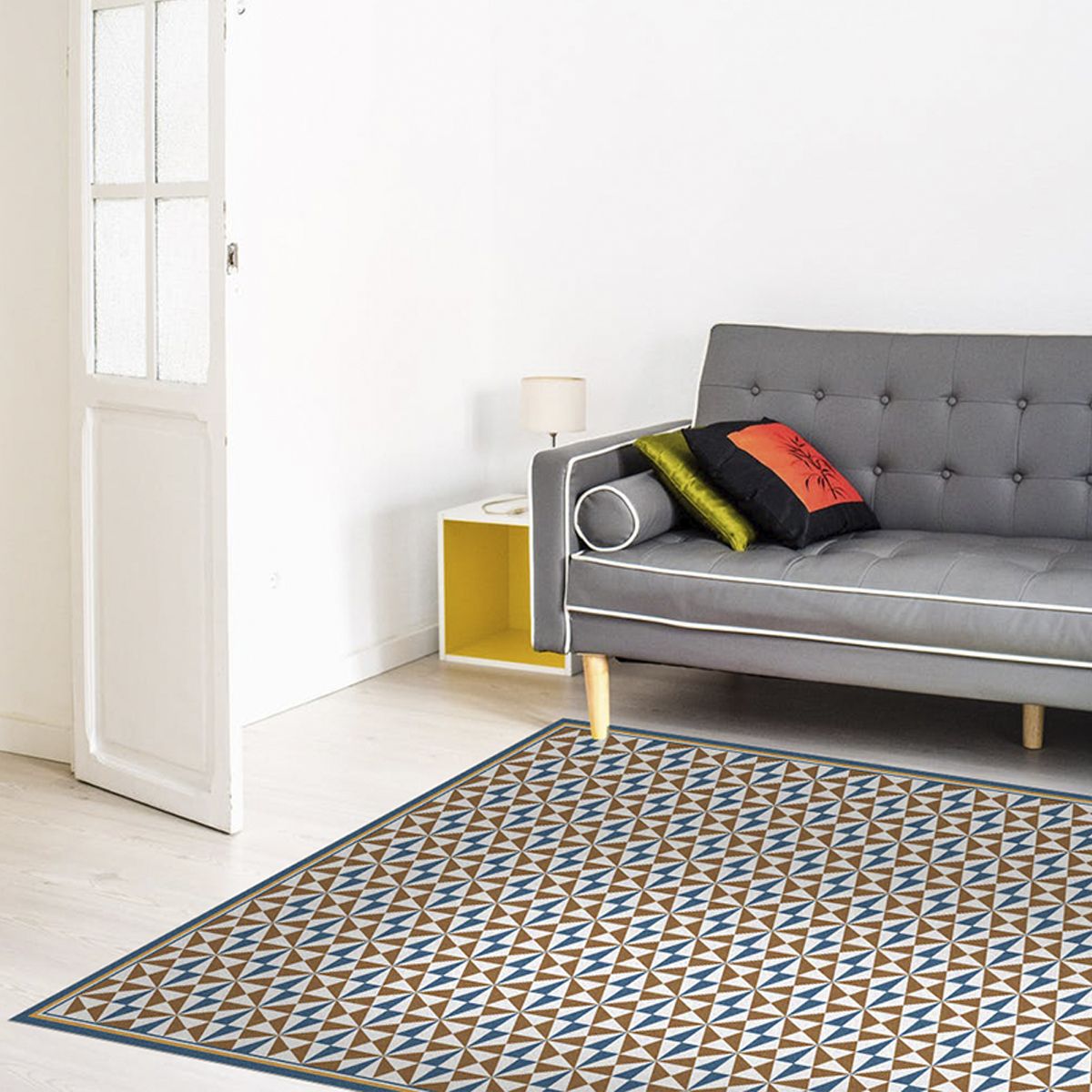 ALFOMBRA VINÍLICA  PIRÁMIDE BLACK GOLD 70X140 CM - 10