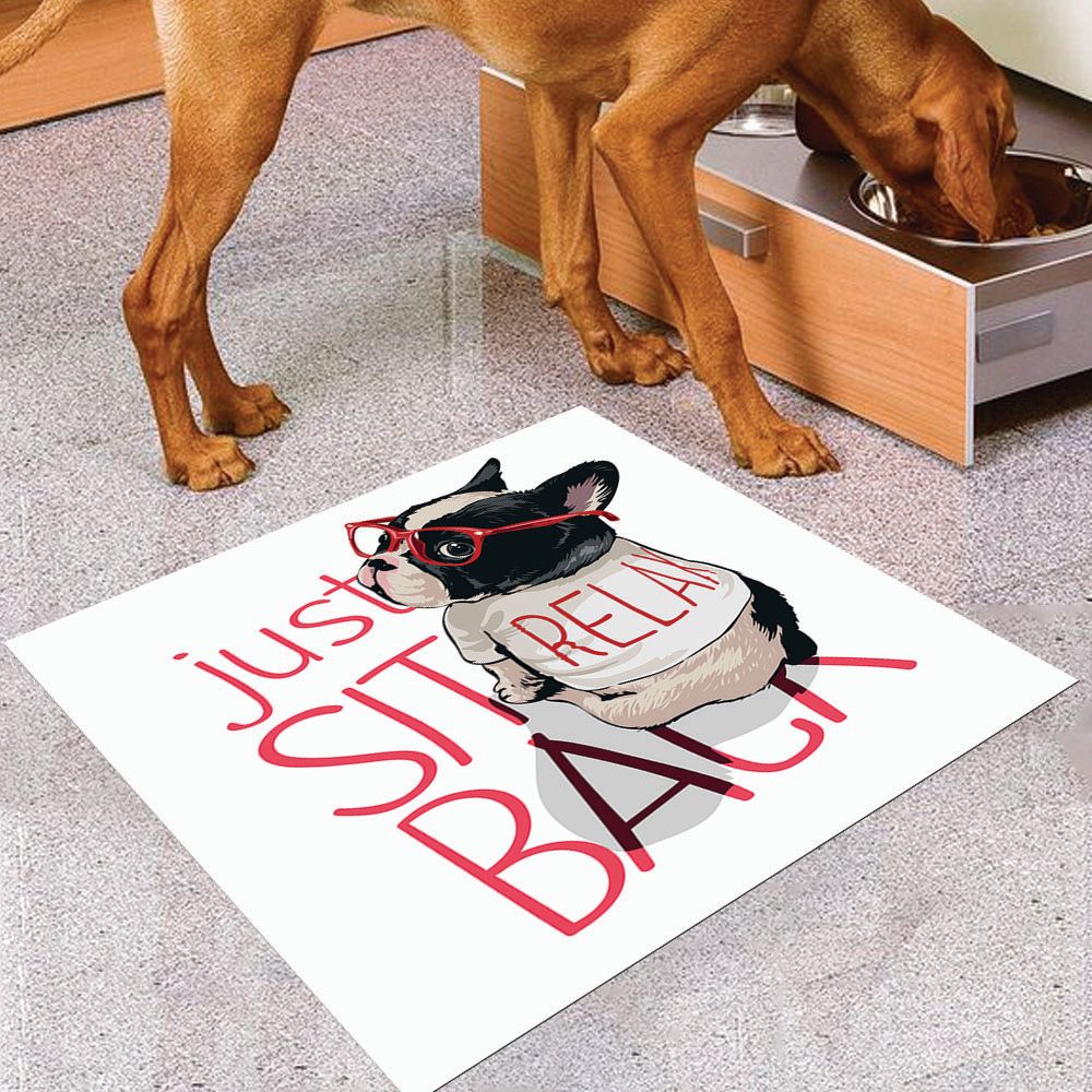 ALFOMBRA VINÍLICA PET LOOK BACK DOG 70X70 CM - 2