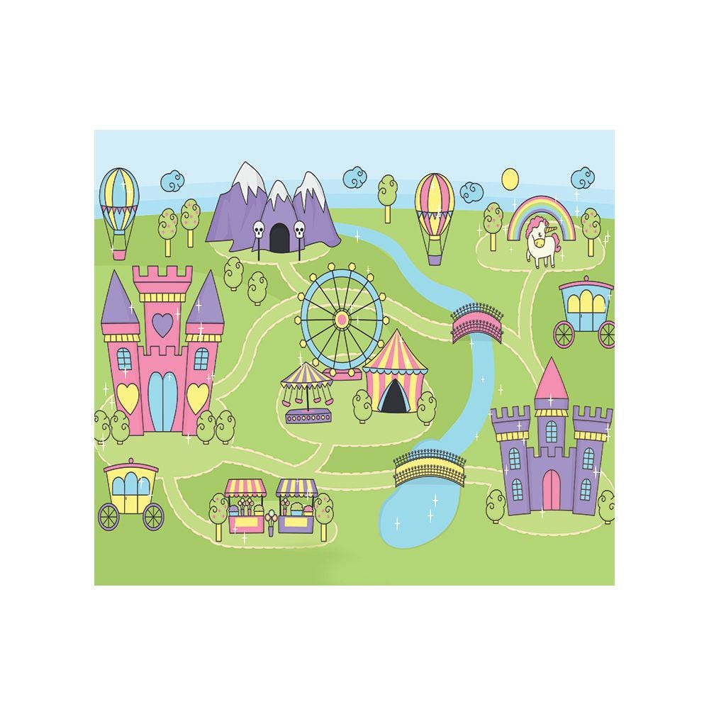 ALFOMBRA VINÍLICA INFANTIL CASTILLO DAVANTI 140X160 CM - 1