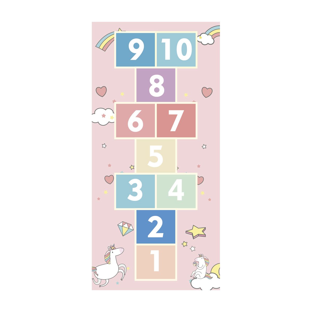 ALFOMBRA VINILICA INFANTIL LUCHE UNICORNIO 140X160 CM