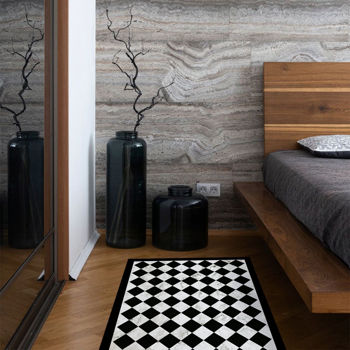 ALFOMBRA VINÍLICA ROMBO DAMA CLASSIC MARBLE 70X100 CM - 4