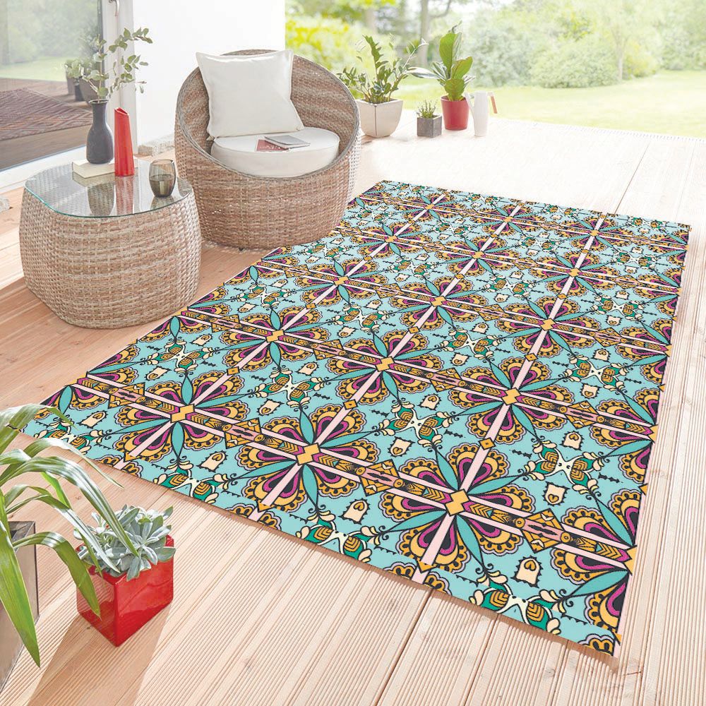 ALFOMBRA VINÍLICA LIVING  MANDALA ÁRABE 140X220 CM - 8