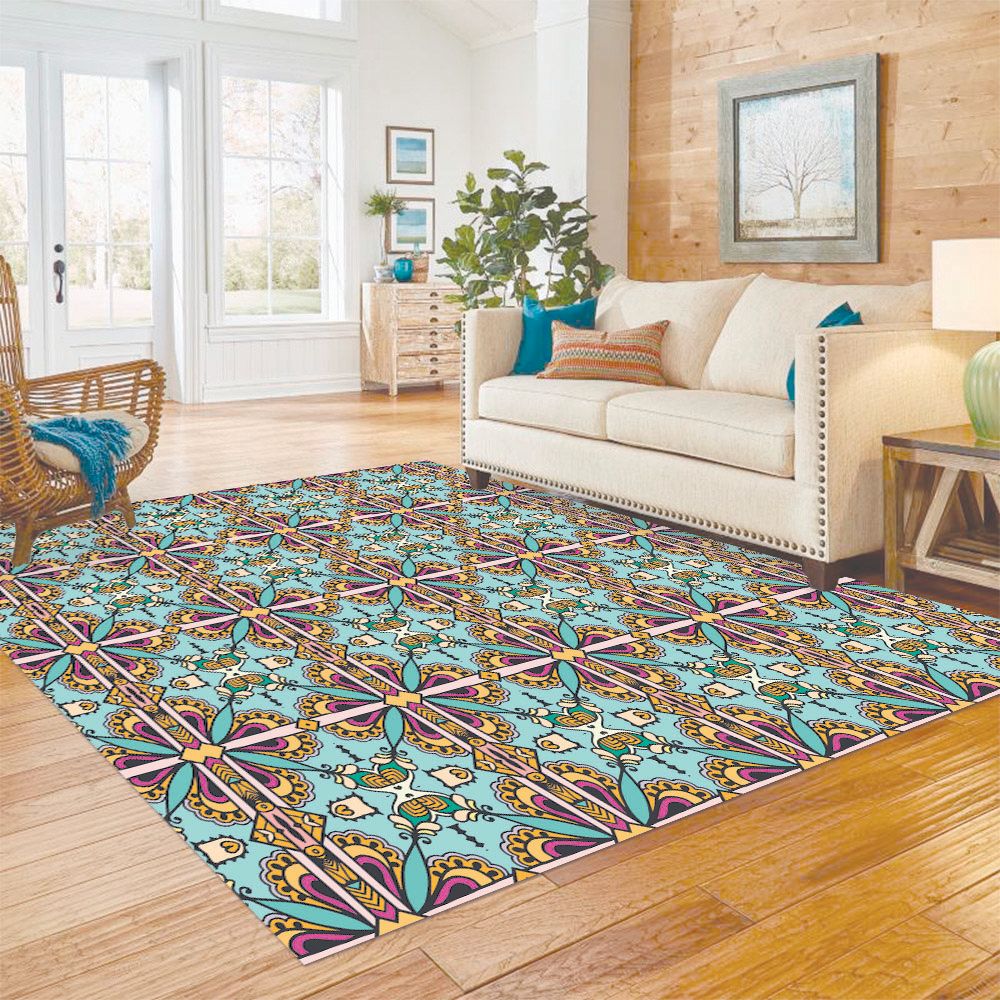 ALFOMBRA VINÍLICA LIVING  MANDALA ÁRABE 140X220 CM - 10