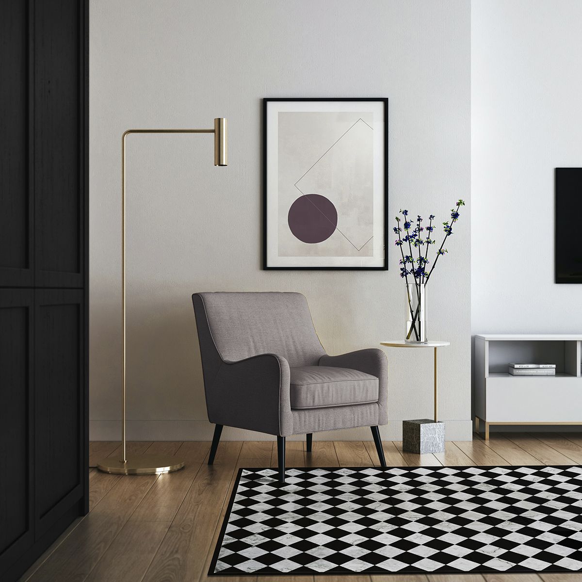 ALFOMBRA VINÍLICA ROMBO DAMA CLASSIC MARBLE 140X180 CM - 8