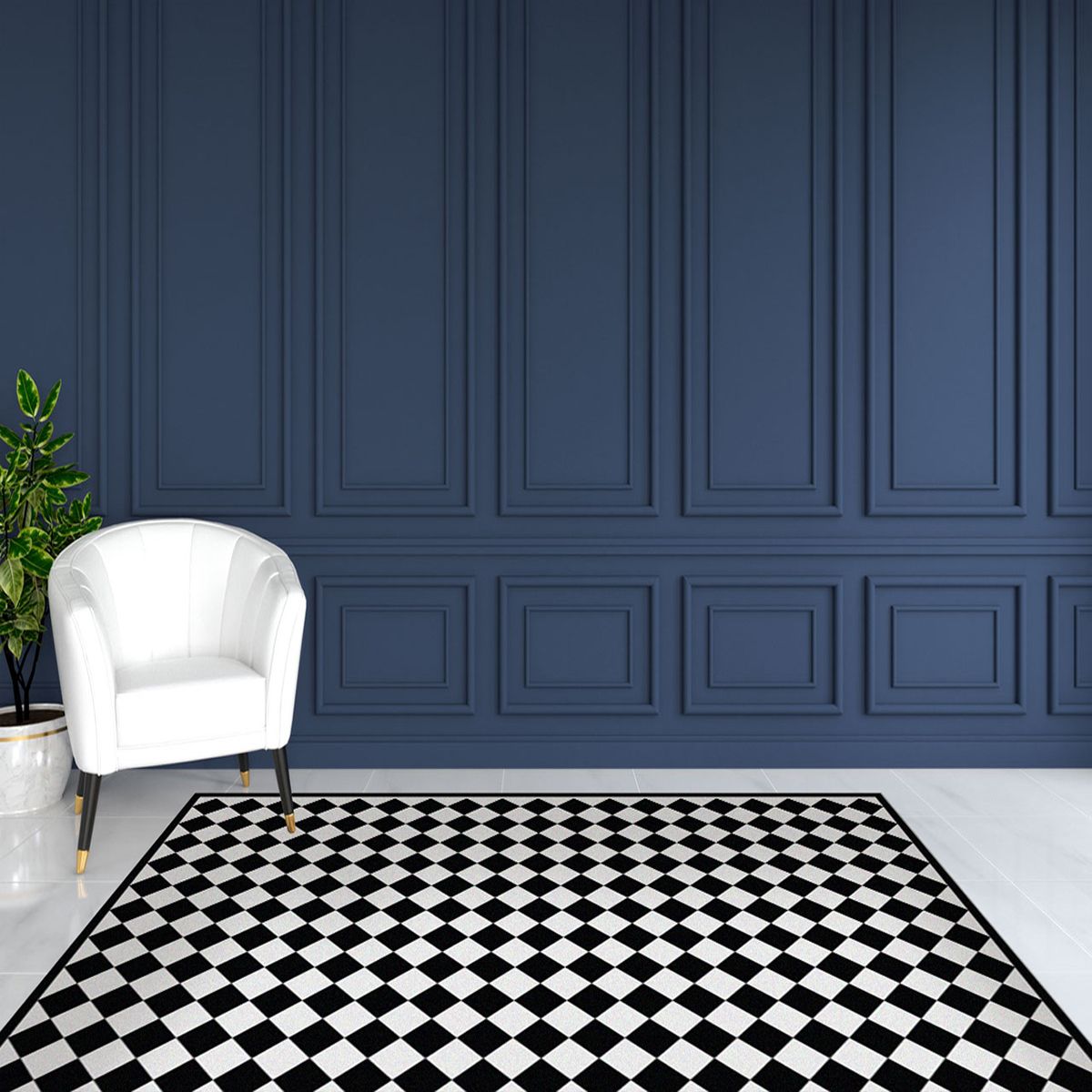 ALFOMBRA VINÍLICA ROMBO DAMA CLASSIC MARBLE 140X180 CM - 10
