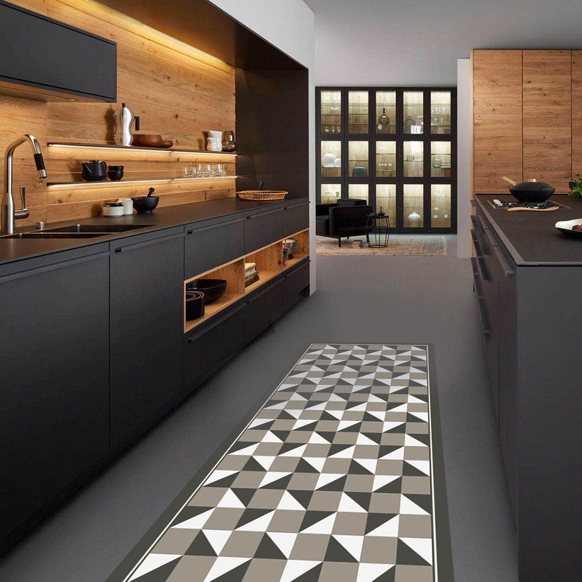 ALFOMBRA VINÍLICA LIVING TABLERO TITANIUM 140X160 CM - 5