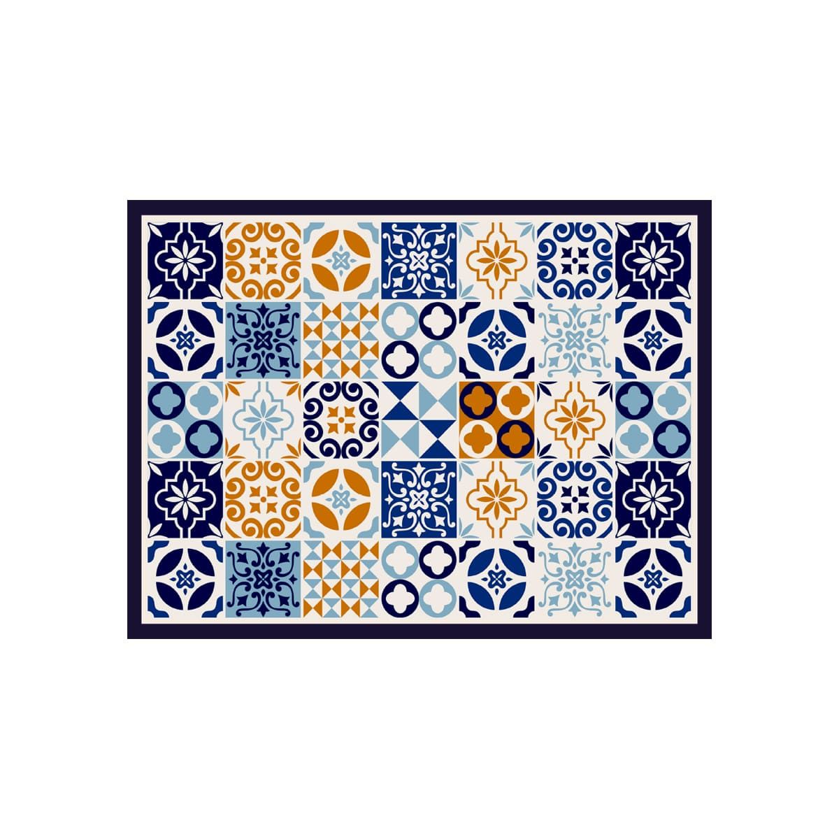 ALFOMBRA VINÍLICA BALDOSA MEDITERRÁNEA 50X70 CM - 1