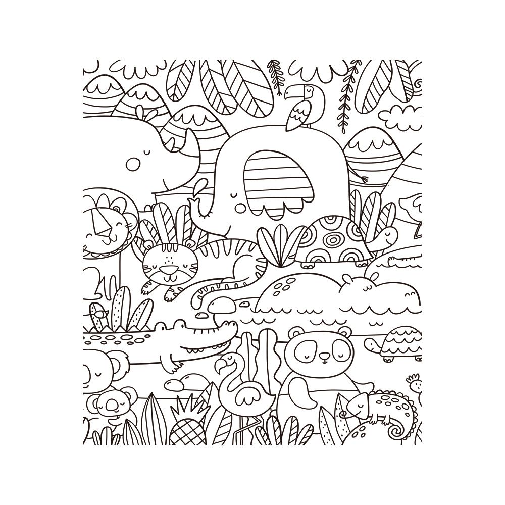 ALFOMBRA VINILICA INFANTIL JUNGLA DAVANTI 140X160 CM