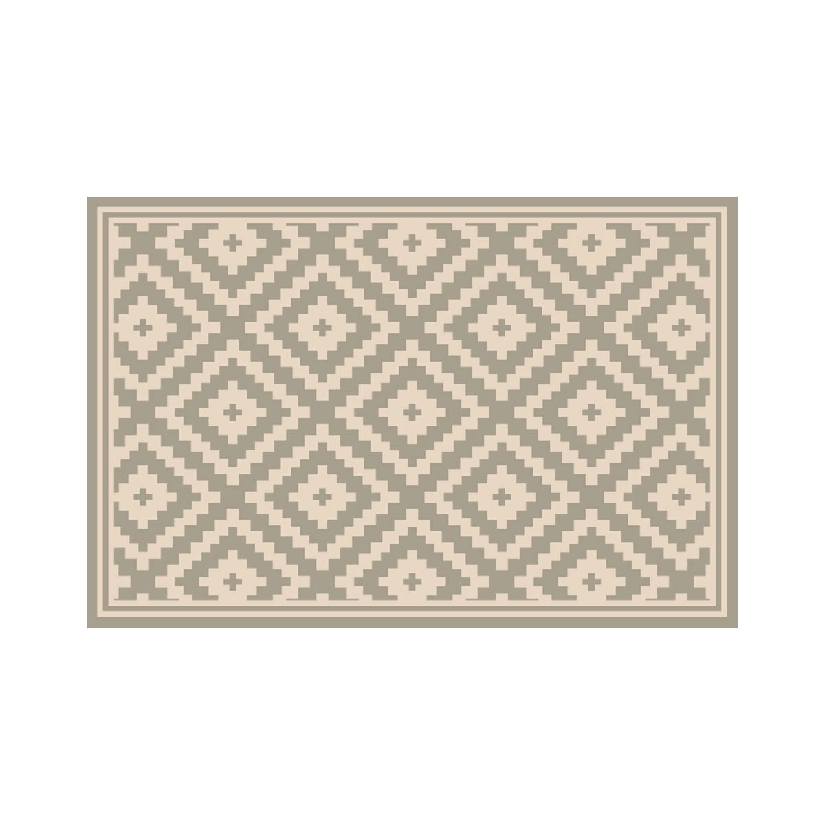 ALFOMBRA VINÍLICA ROMBO CENIZA 50X70 CM - 8
