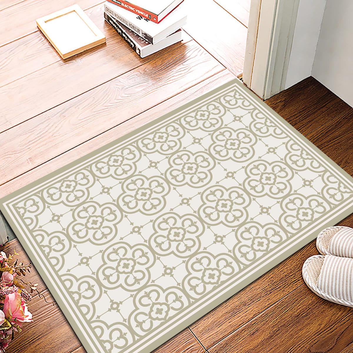 ALFOMBRA VINÍLICA LIVING FLOR ÁRABE ARENA 50X70 CM - 5