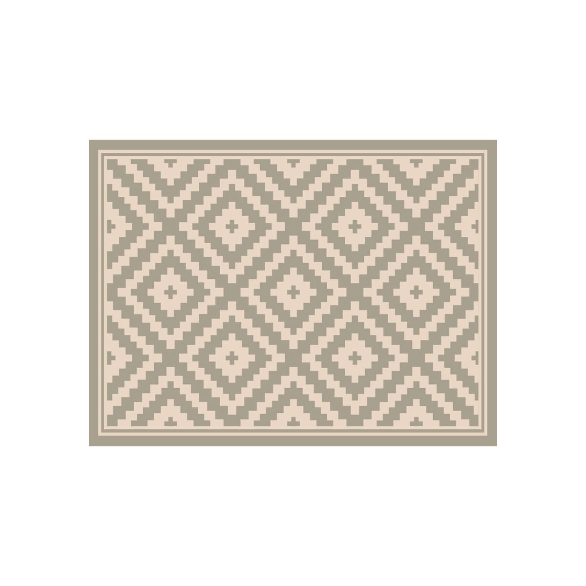 ALFOMBRA VINÍLICA ROMBO CENIZA 70X140 CM - 1