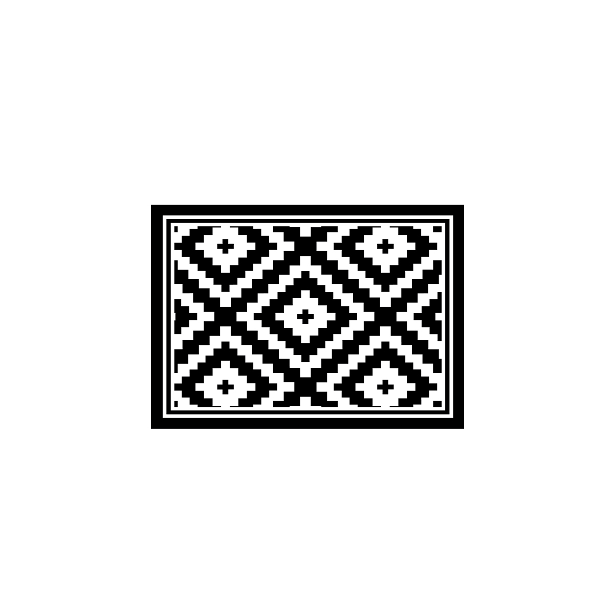 SET 2 ALFOMBRAS DE COCINA ROMBOS BLACK - 4
