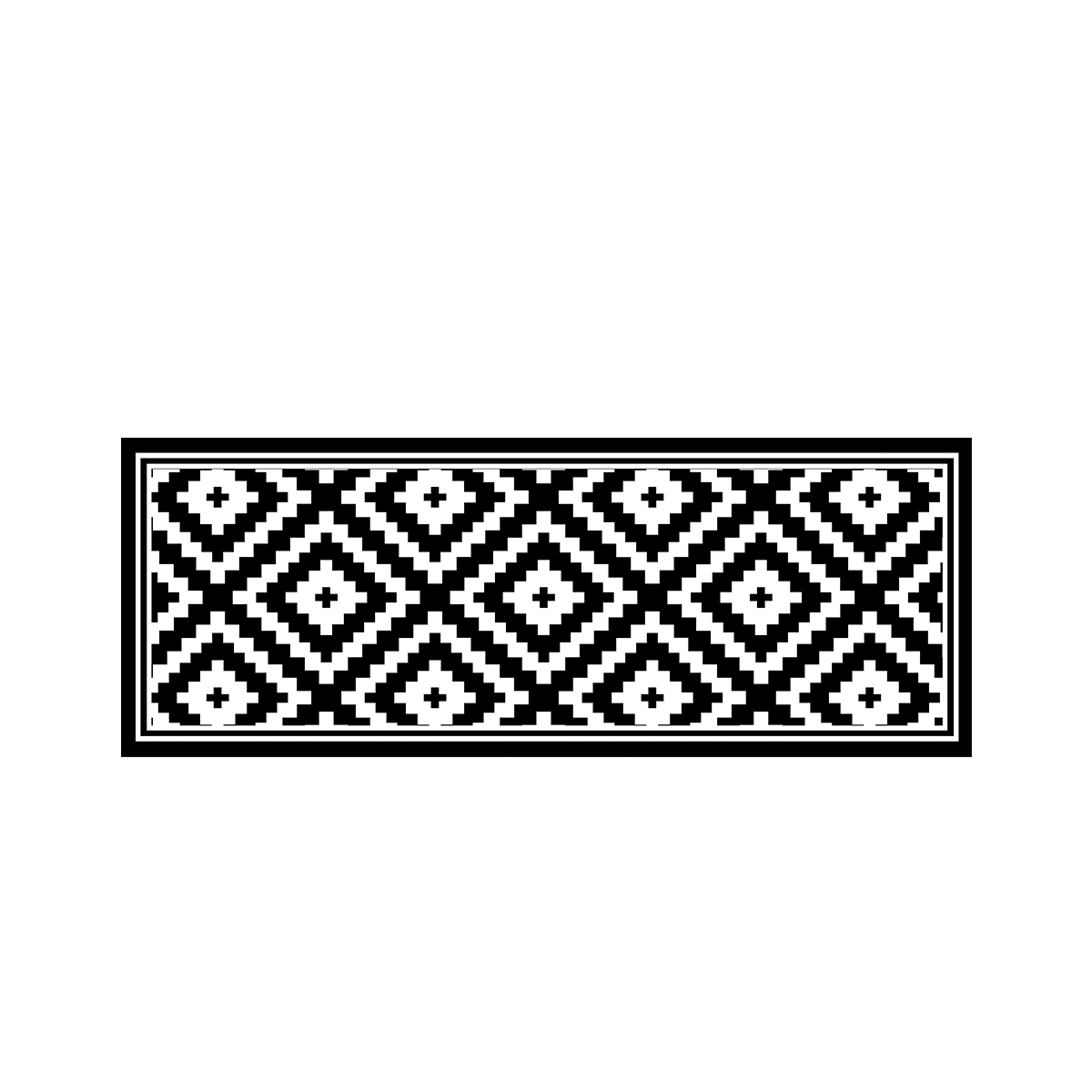SET 2 ALFOMBRAS DE COCINA ROMBOS BLACK - 5