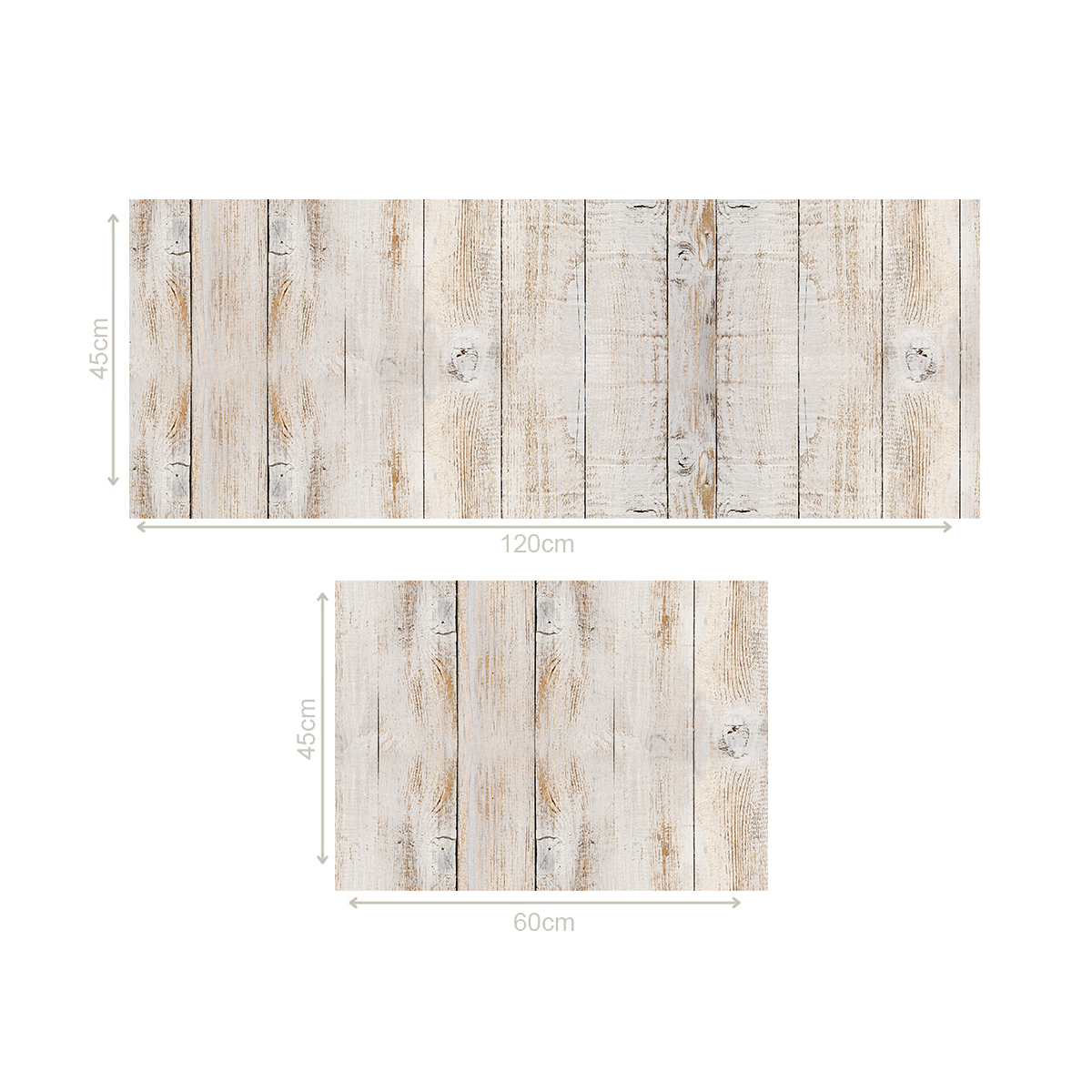 SET 2 ALFOMBRAS DE COCINA MADERA NATURAL - 2