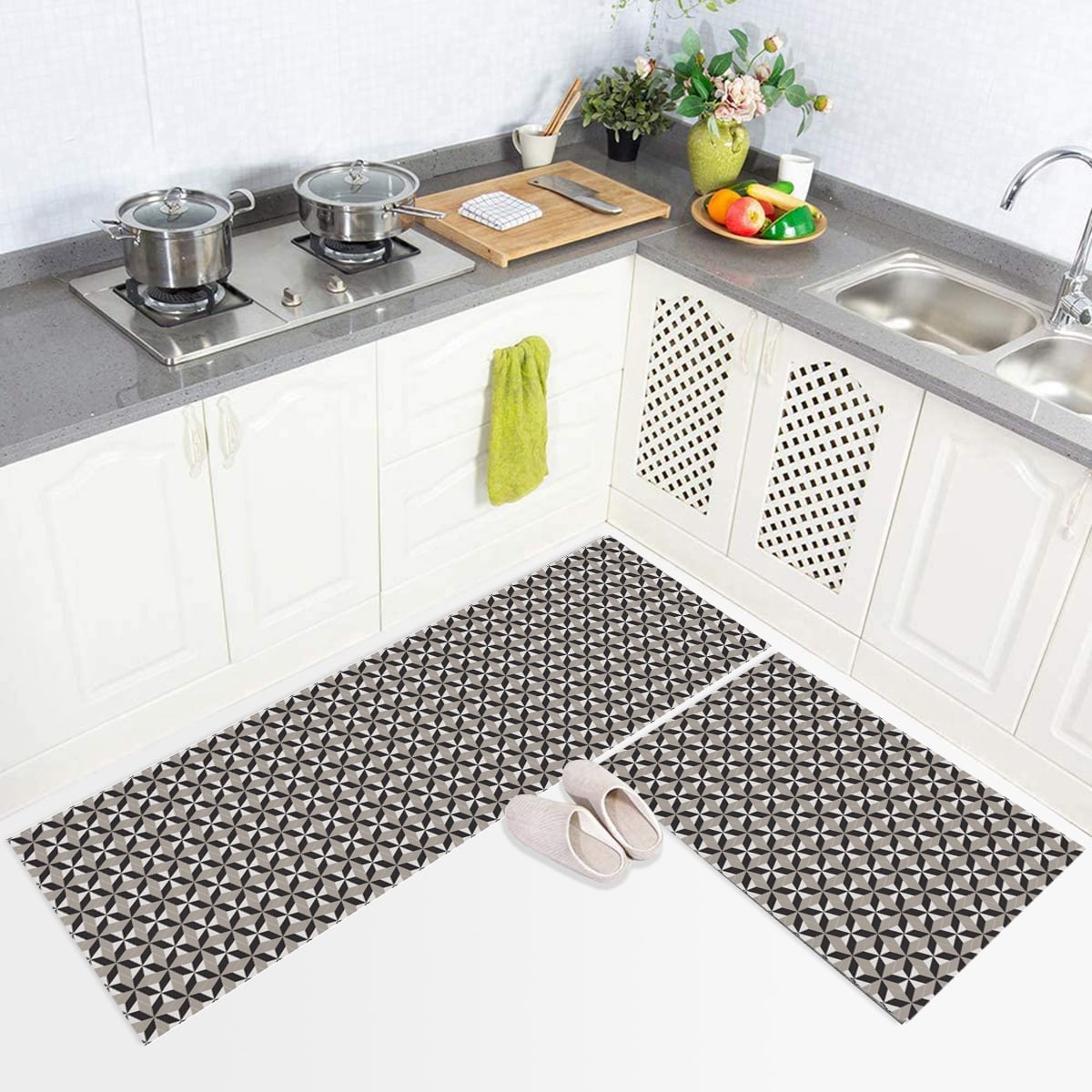 SET 2 ALFOMBRAS DE COCINA PSICODELIA - 1