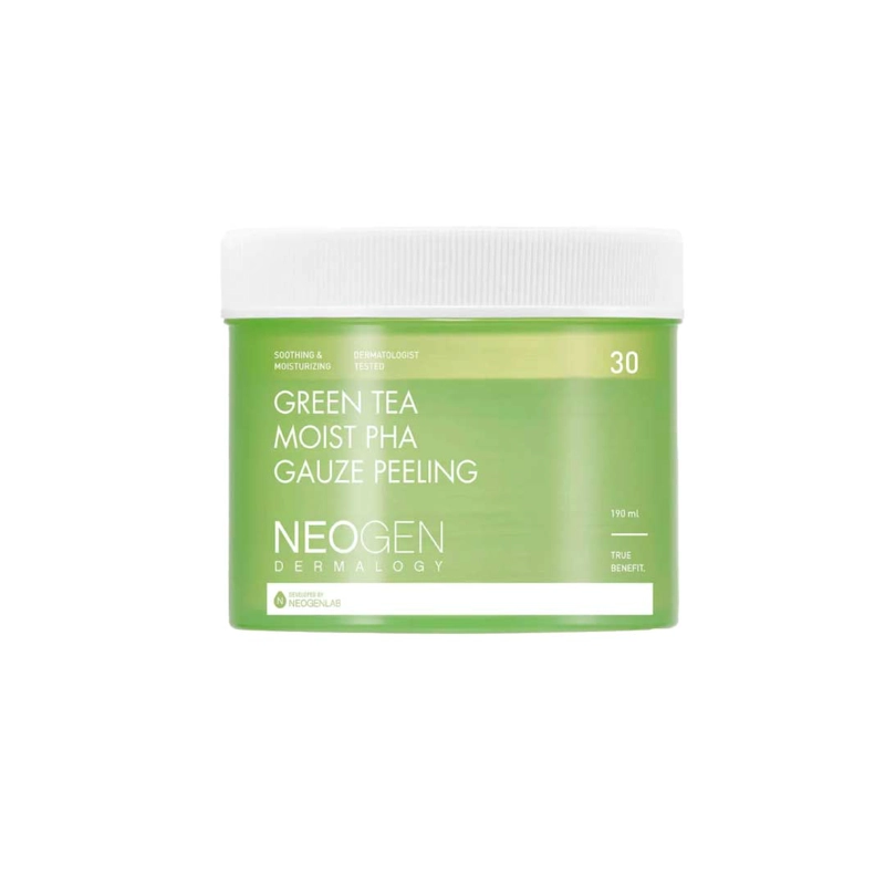 EXFOLIANTE ROSTRO NEOGEN GREEN TEA MOIST PHA GAUZE PEELING - 1