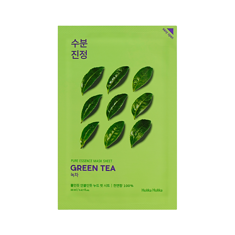 MASCARILA FACIAL DE TE  VERDE HOLIKA COSME TICA COREANA - 1