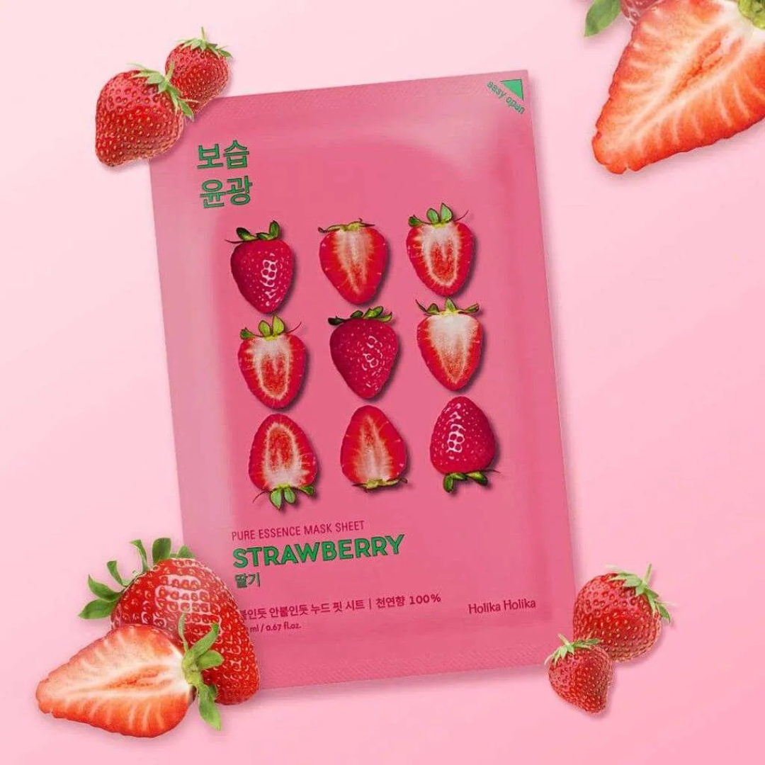 MASCARILA FACIAL DE FRUTILLA HOLIKA COSME TICA COREANA - 2