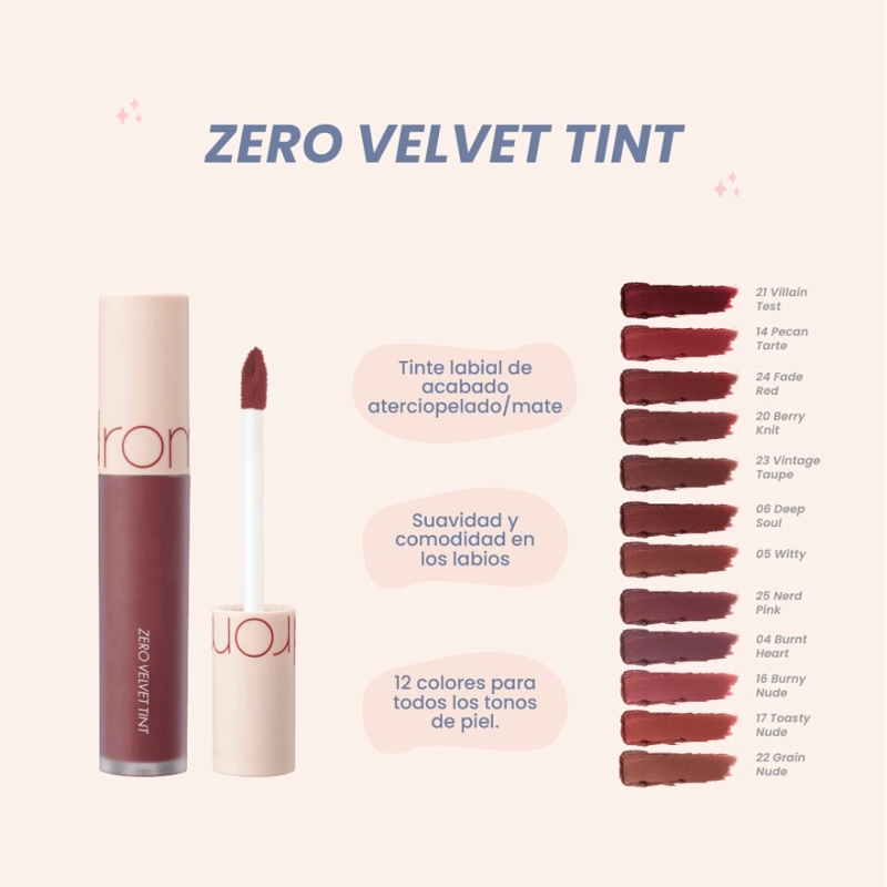 TINTE LABIAL ZERO VELVET TINT DEEP SOUL 6 ROMAND - 2