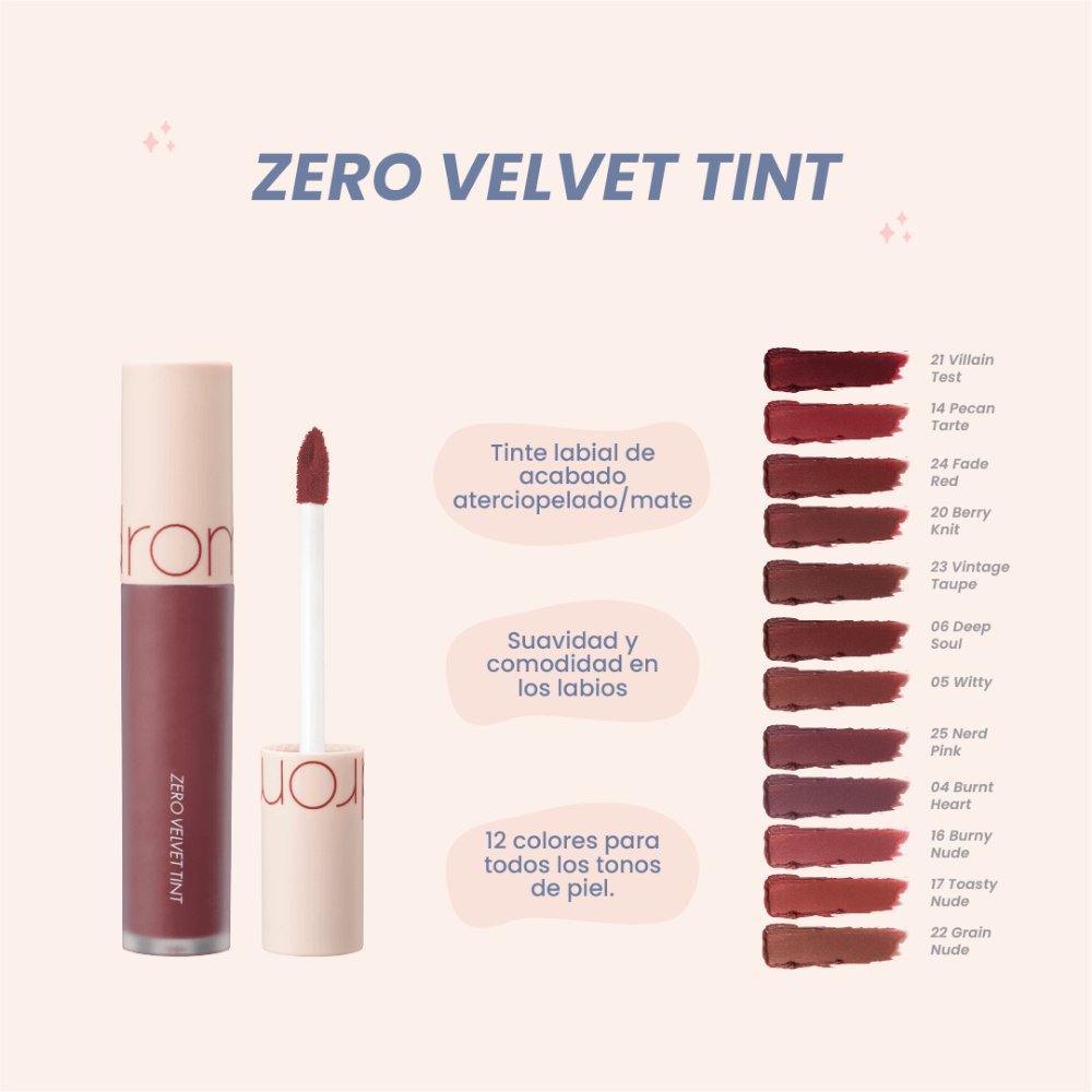 TINTE LABIAL ZERO VELVET TINT DEEP SOUL 6 ROMAND - 2
