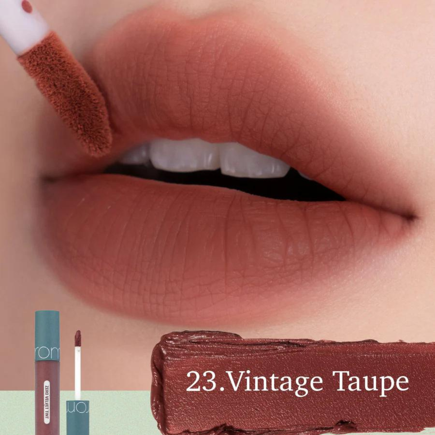 LABIAL ROM&ND ZERO VELVET TINT 23 VINTAGE TAUPE - 2