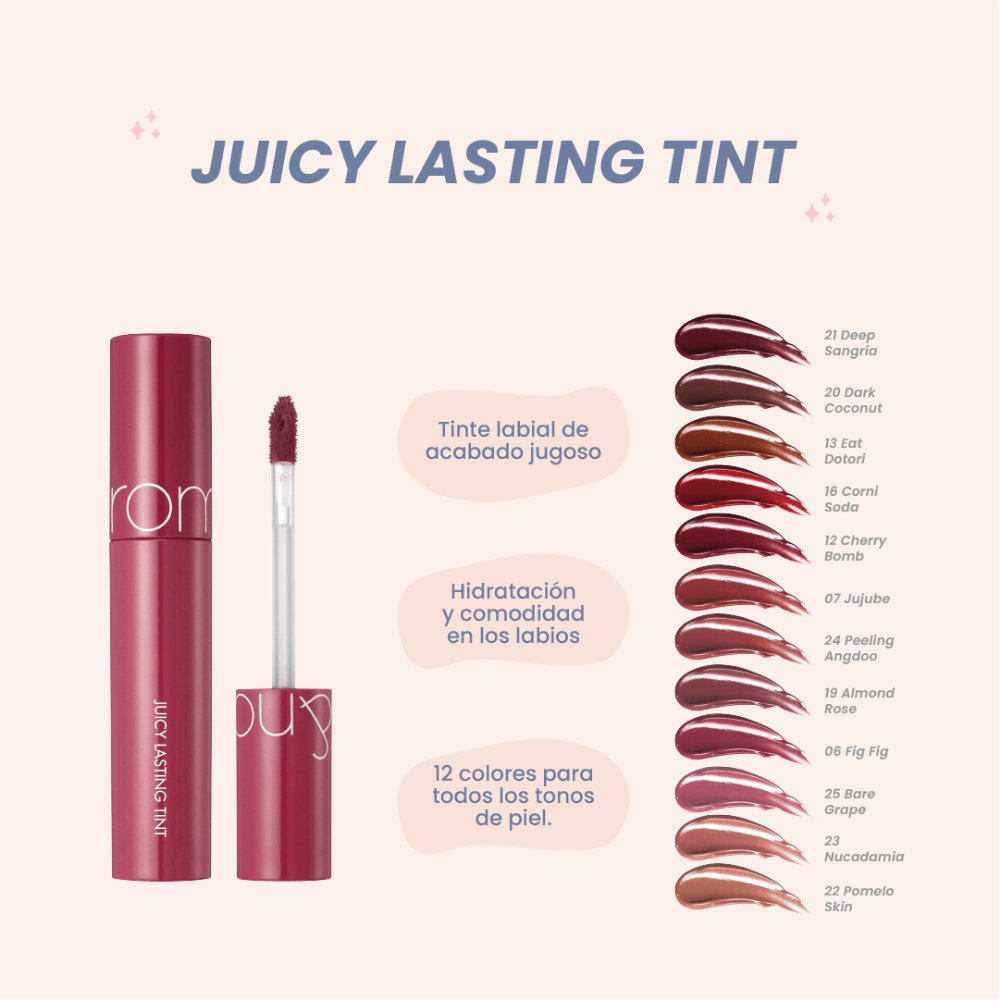 TINTE LABIAL JUICY LASTING TINT DEEP SANGRIA 21 ROMAND - 2