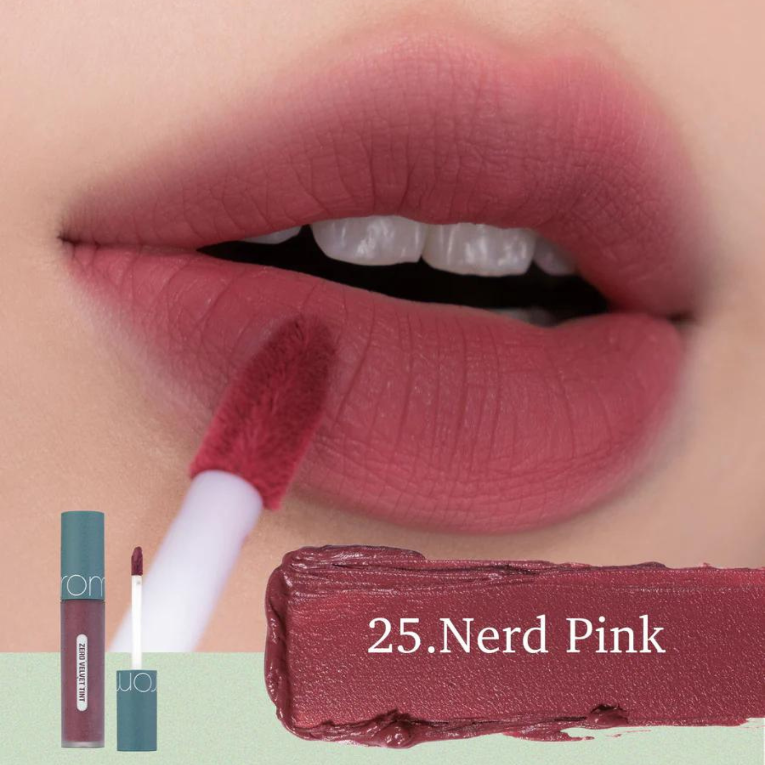 LABIAL ROM&ND ZERO VELVET TINT 25 NERD PINK - 2