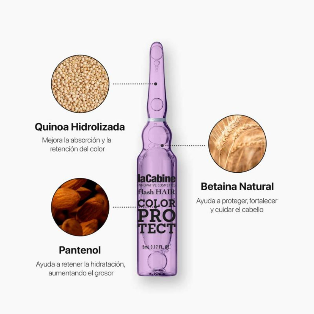 AMPOLLA CABELLO LA CABINE 7 X 5 ML FLASH HAIR PROTECCIÓN DE COLOR - 2