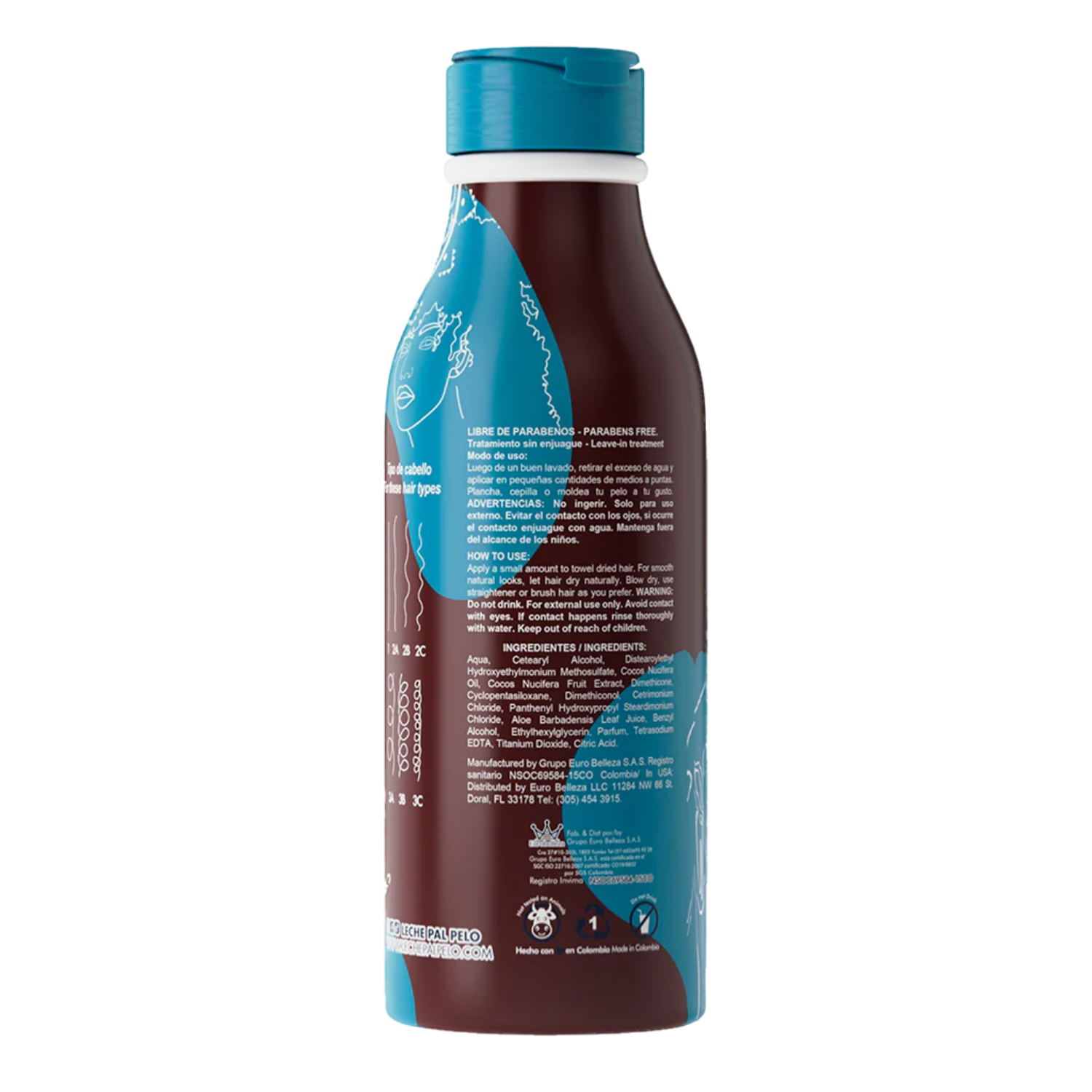 CREMA CABELLO LECHE PAL PELO 440 ML TERMOPROTECTOR RIZOS Y ONDAS - 3