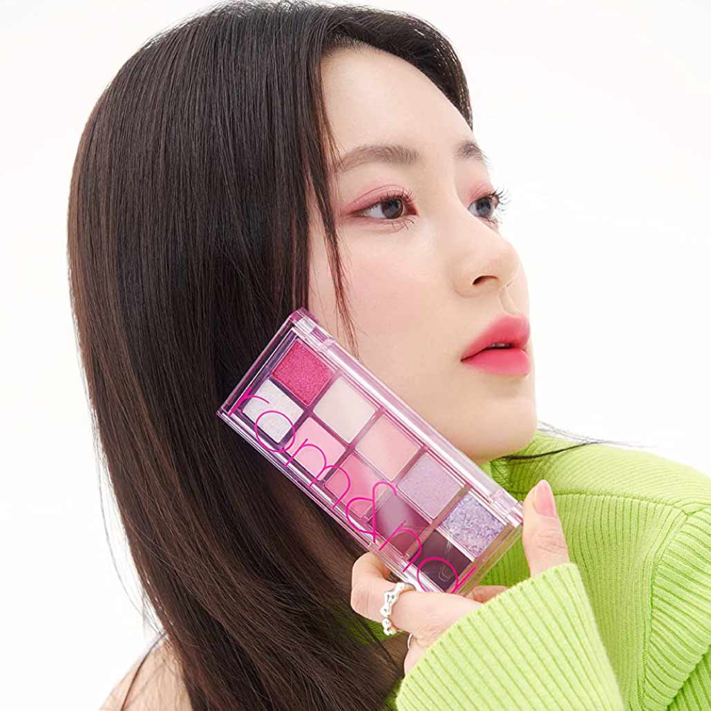 PALETA DE SOMBRAS COREANA CON 10 TONOS ROSA - 3
