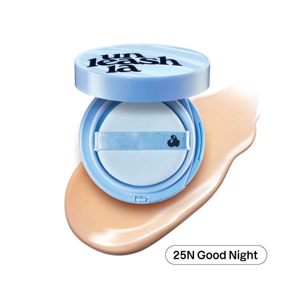 BASE MAQUILLAJE UNLEASHIA BABE SKIN BABY BLUE CUSHION 25N GOOD NIGHT - 3