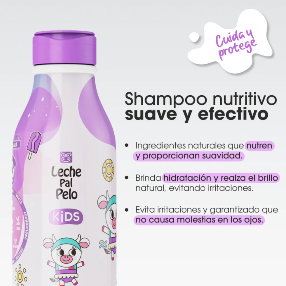 SHAMPOO NUTRITIVO KIDS 250 ML LECHE PAL PELO - 3