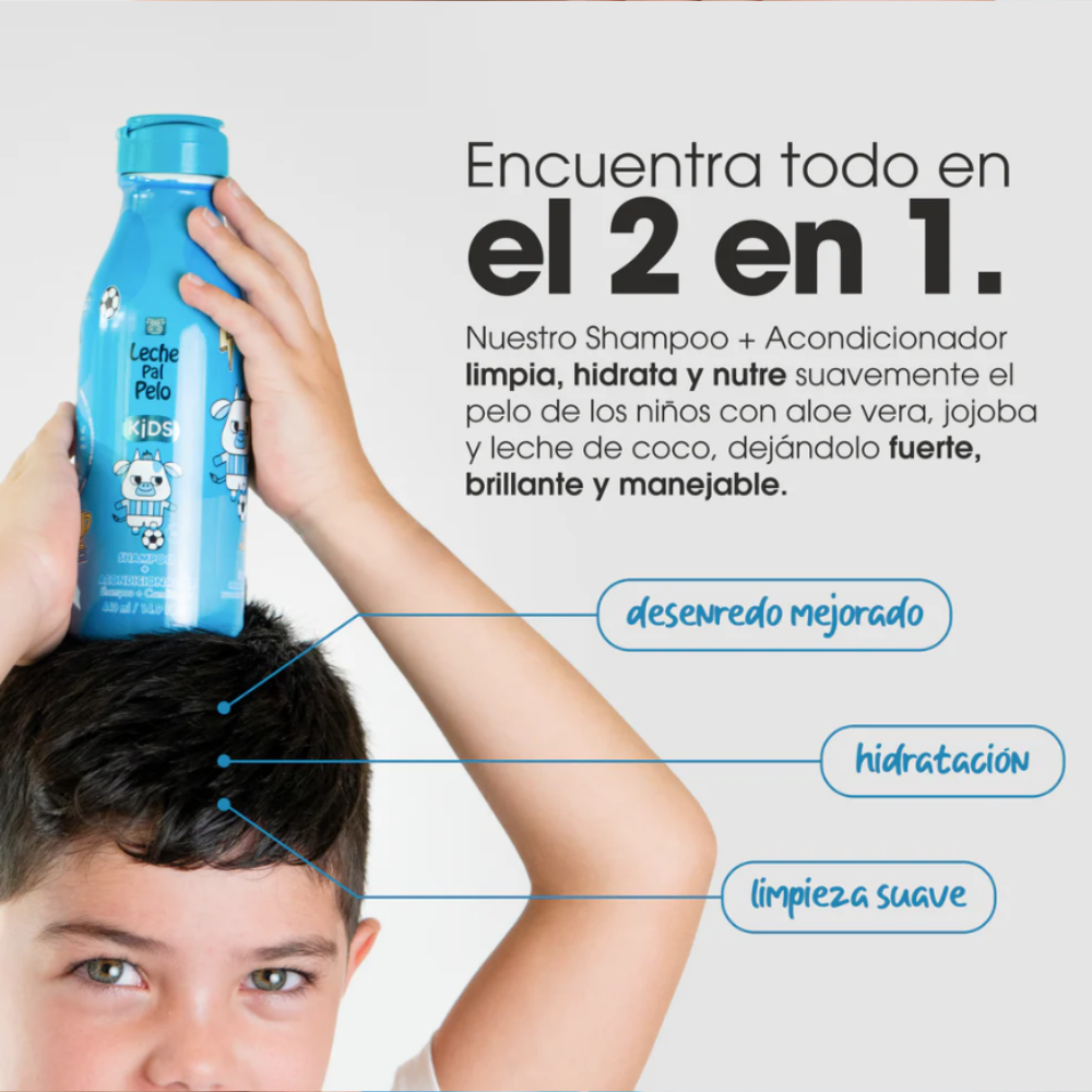 SHAMPOO + ACONDICIONADOR KIDS 250 ML LECHE PAL PELO - 3
