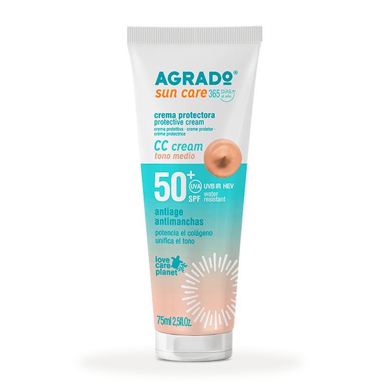CREMA PROTECTORA FACIAL SPF50+ CC CREAM AGRADO - 1